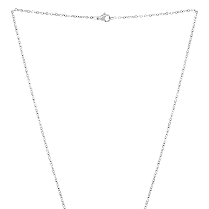Pawfect Silver Women's Round Mantra Necklace