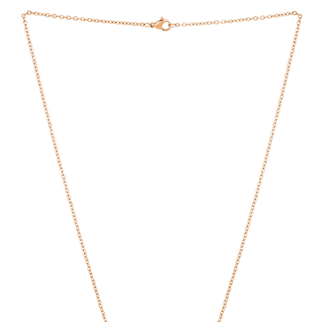 Dreamer Rose Gold Women's Round Mantra Necklace