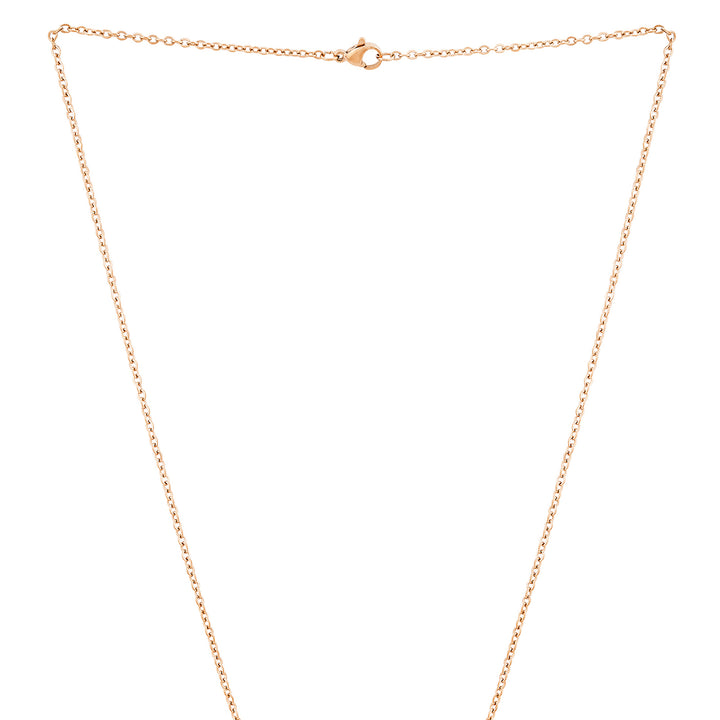 Dreamer Rose Gold Women's Round Mantra Necklace