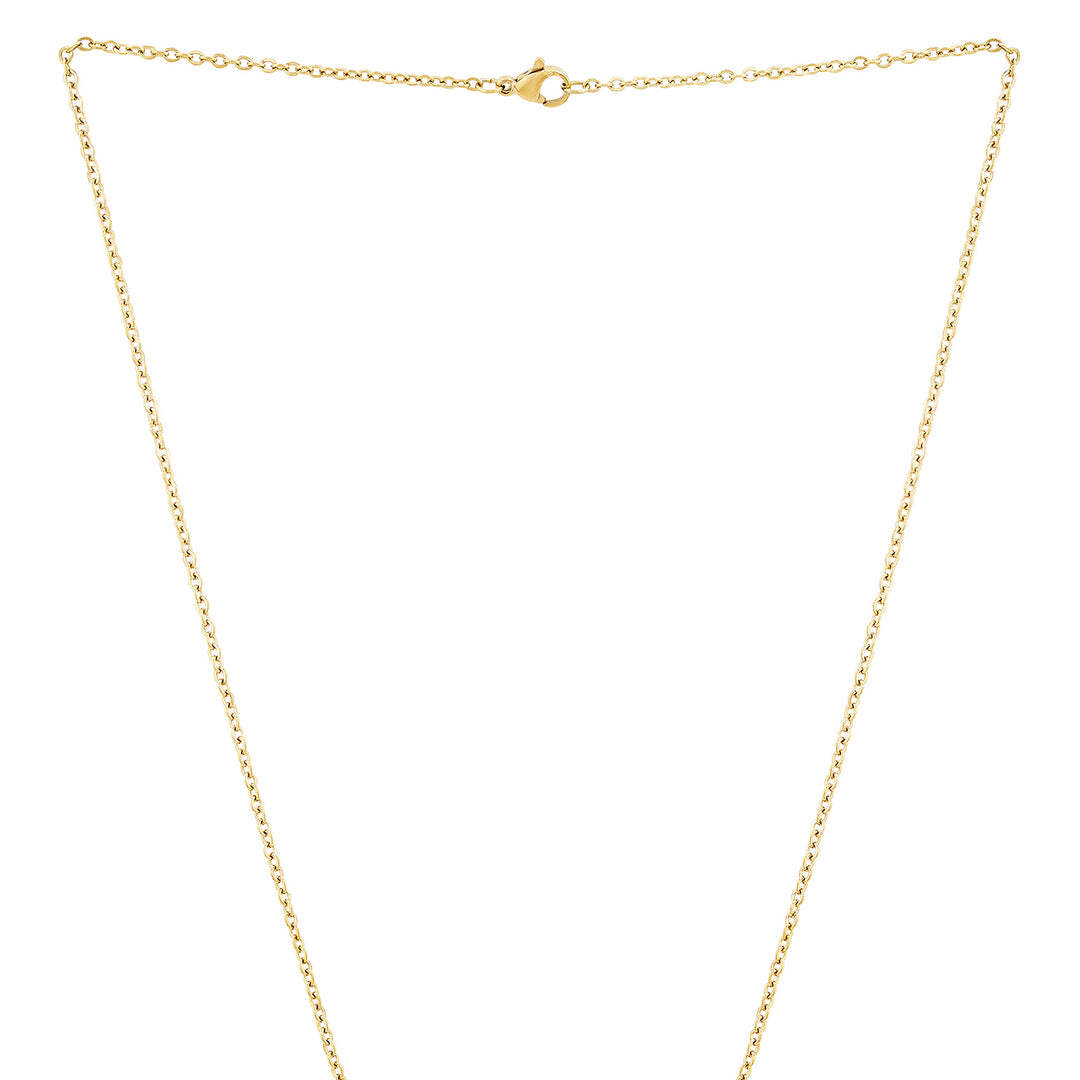 Dreamer Gold Women's Round Mantra Necklace
