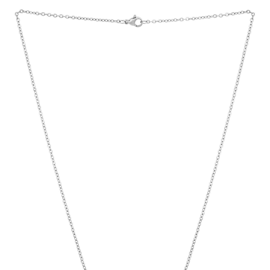 Dreamer Silver Women's Round Mantra Necklace