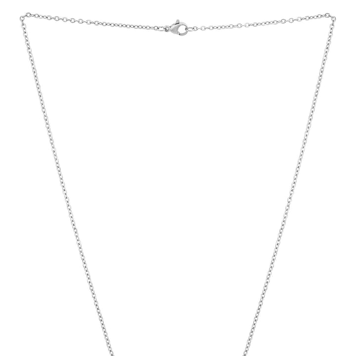 Dreamer Silver Women's Round Mantra Necklace