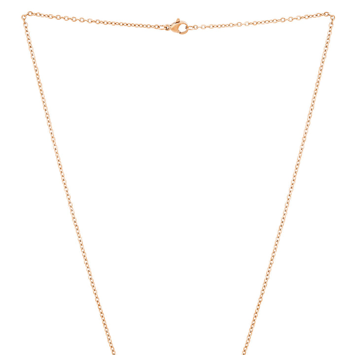 Wander Rose Gold Women's Round Mantra Necklace