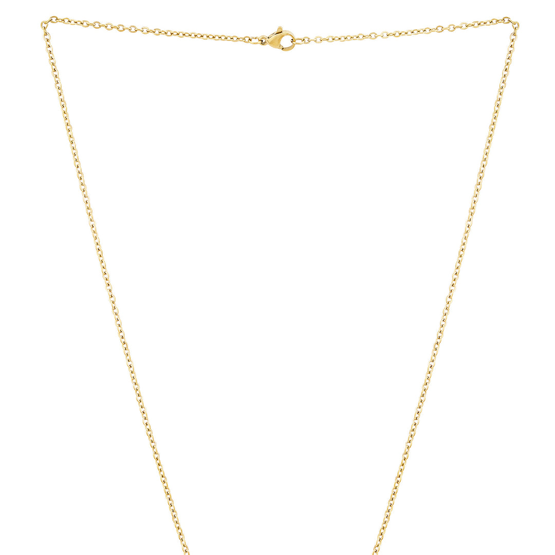 Wander Gold Women's Round Mantra Necklace