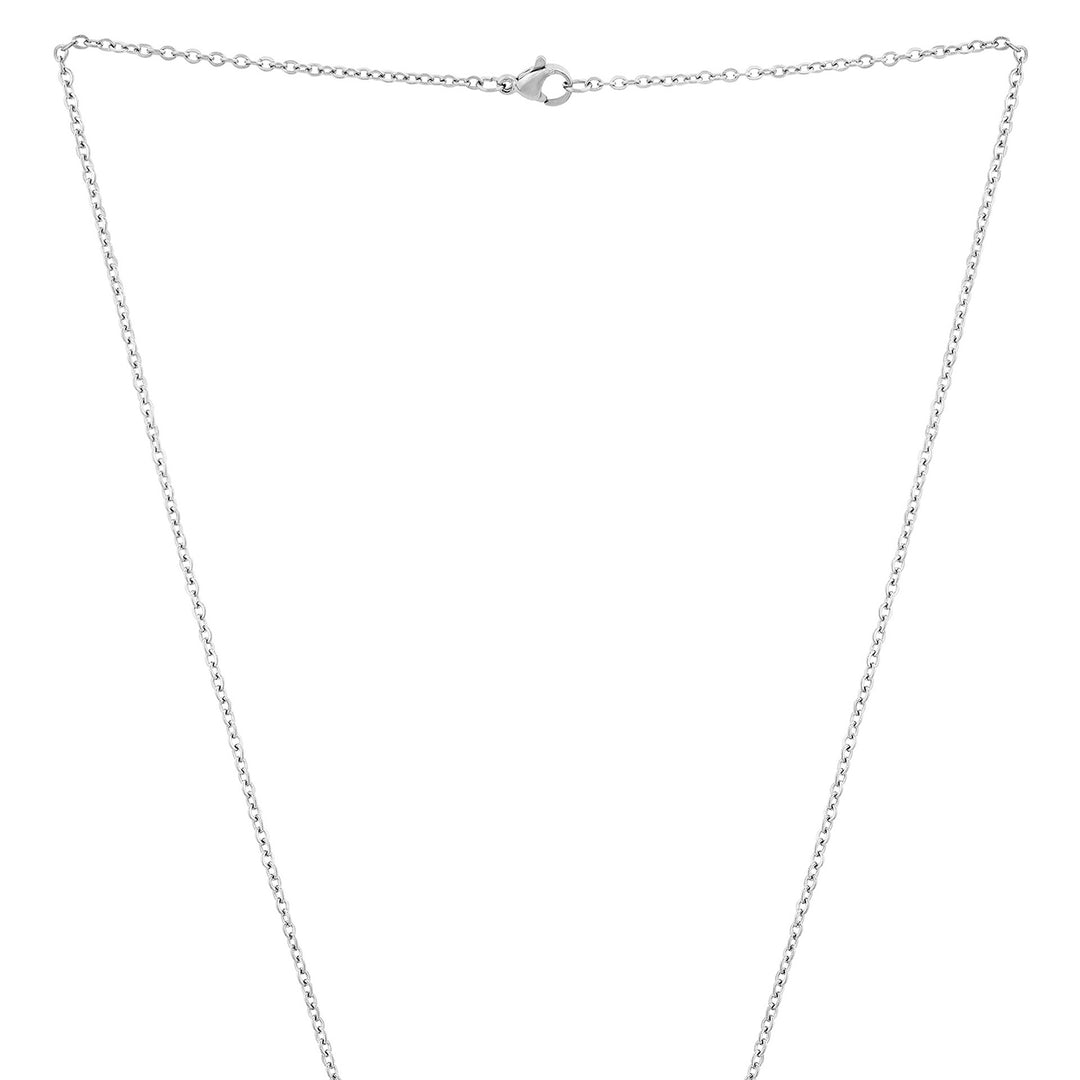 Wander Silver Women's Round Mantra Necklace