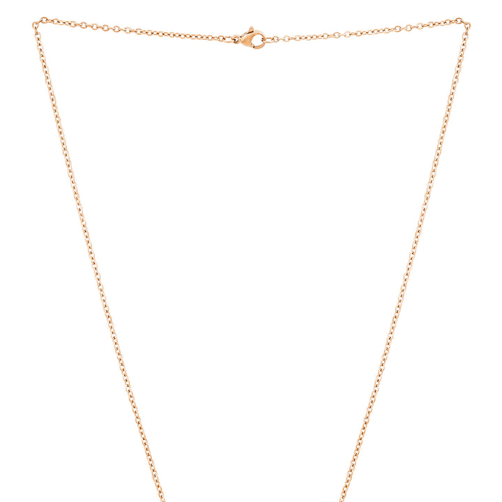 Believe Rose Gold Women's Round Mantra Necklace