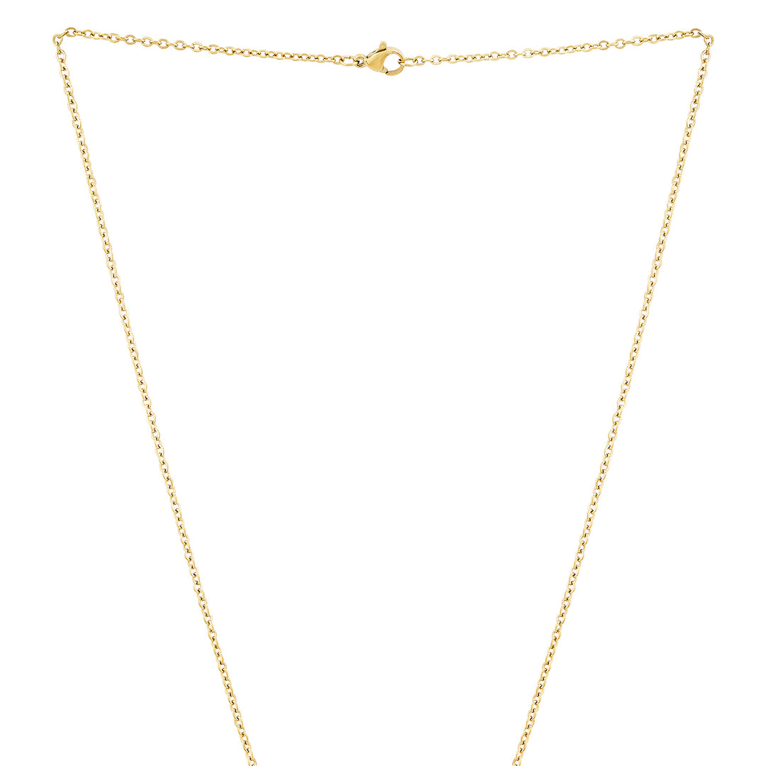 Believe Gold Women's Round Mantra Necklace