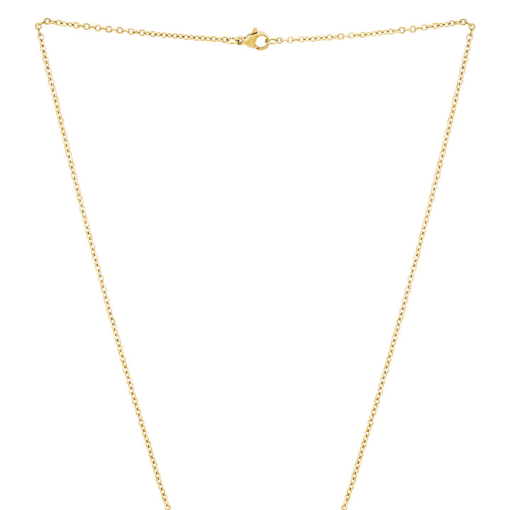 Believe Gold Women's Round Mantra Necklace