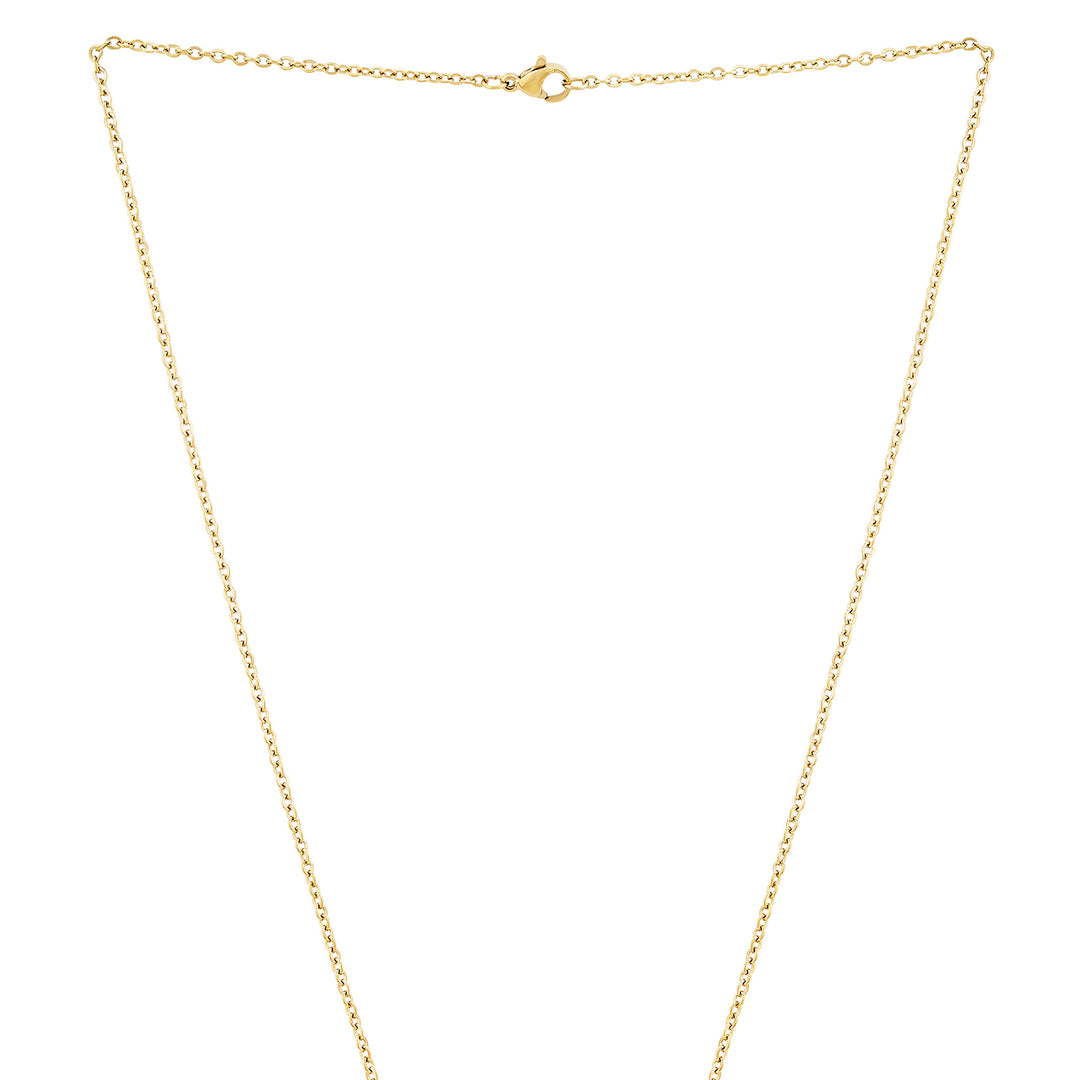 Strength Gold Women's Round Mantra Necklace