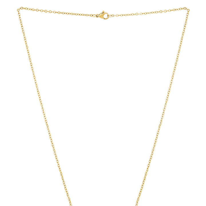 Strength Gold Women's Round Mantra Necklace