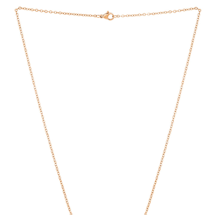 Travel Rose Gold Women's Round Mantra Necklace