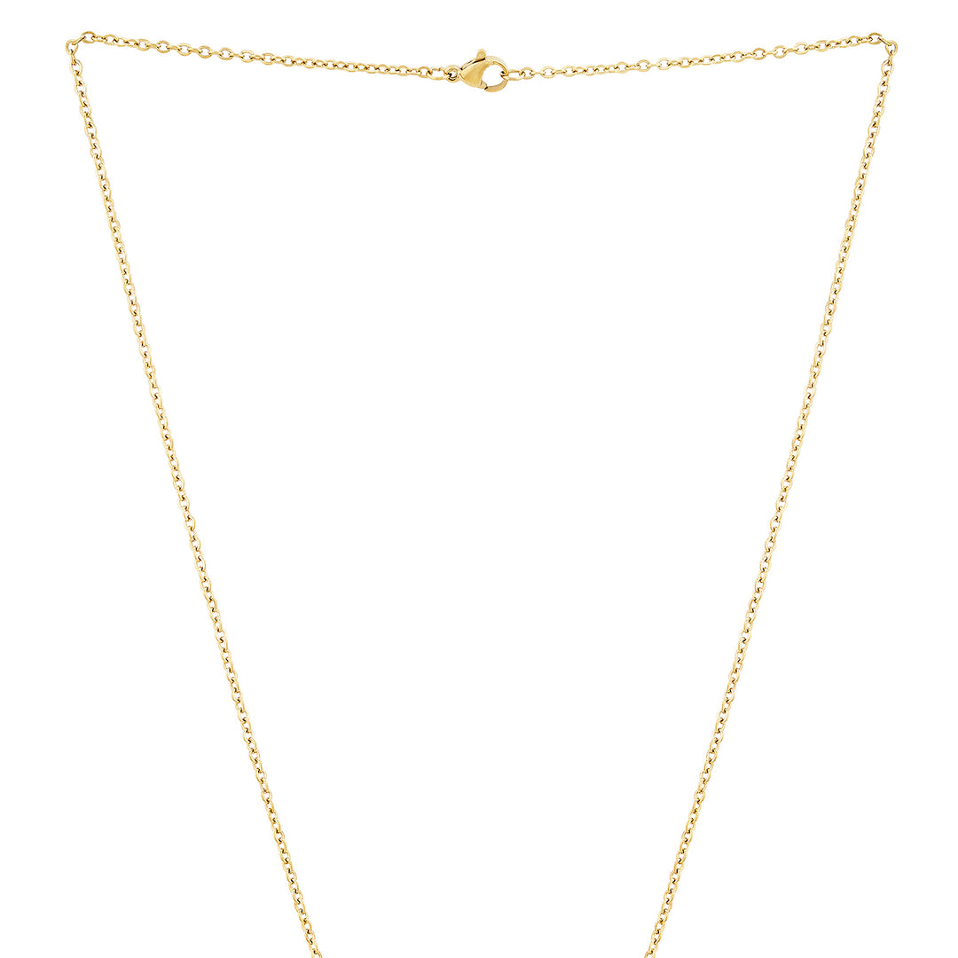 Travel Gold Women's Round Mantra Necklace