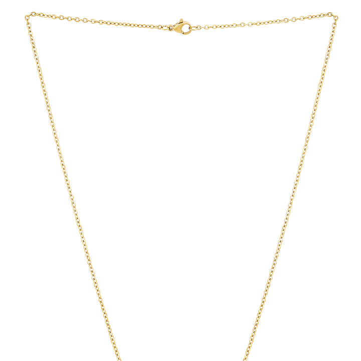 Travel Gold Women's Round Mantra Necklace