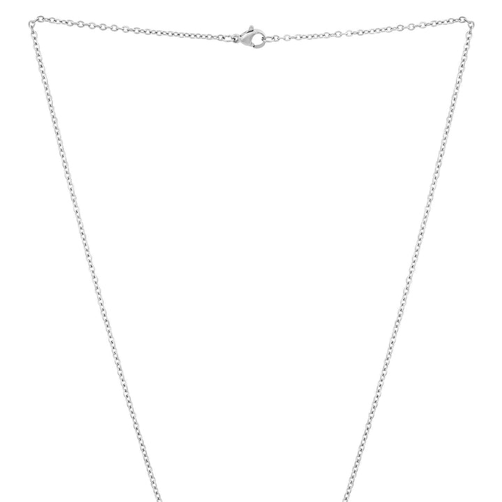 Travel Silver Women's Round Mantra Necklace