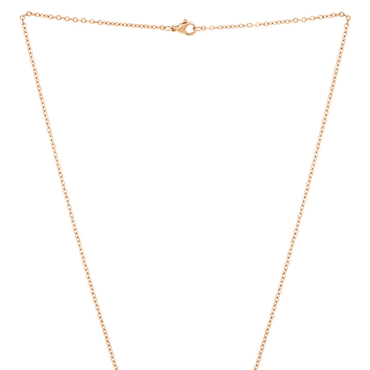 Love Rose Gold Women's Round Mantra Necklace