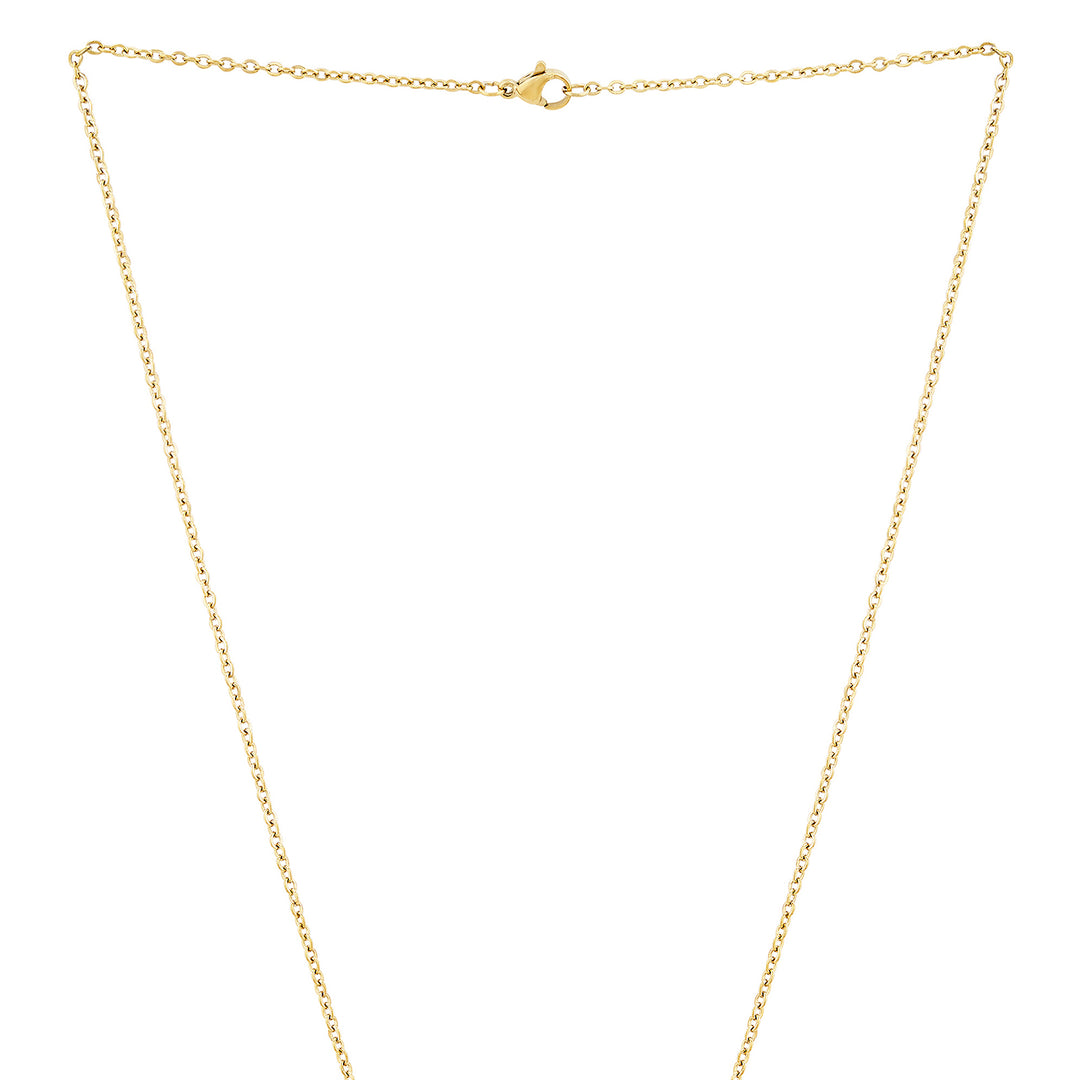 Love Gold Women's Round Mantra Necklace