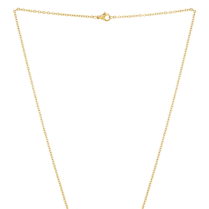 Love Gold Women's Round Mantra Necklace