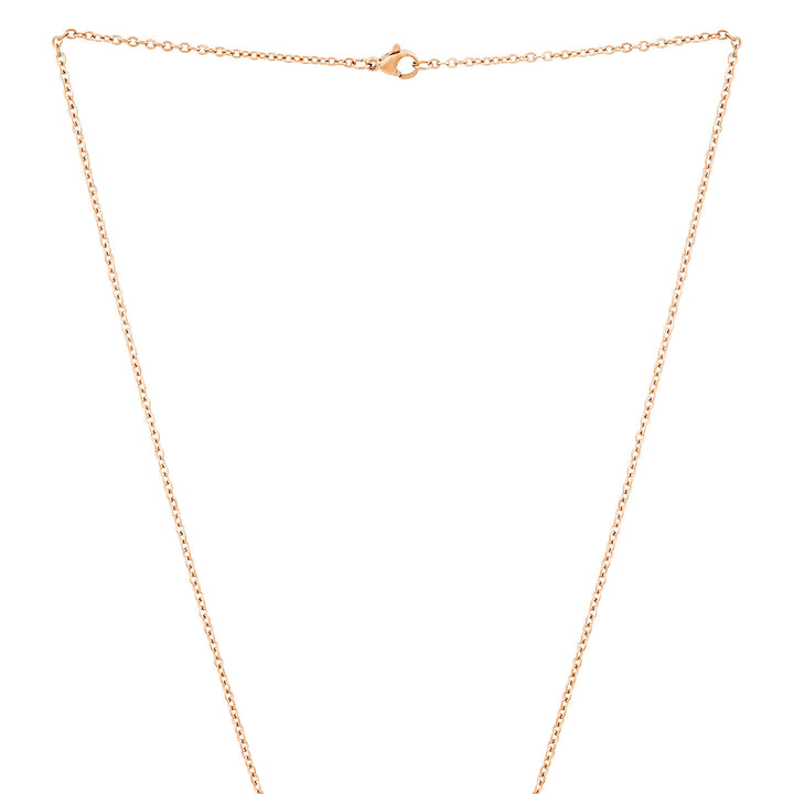 Brave Rose Gold Women's Round Mantra Necklace