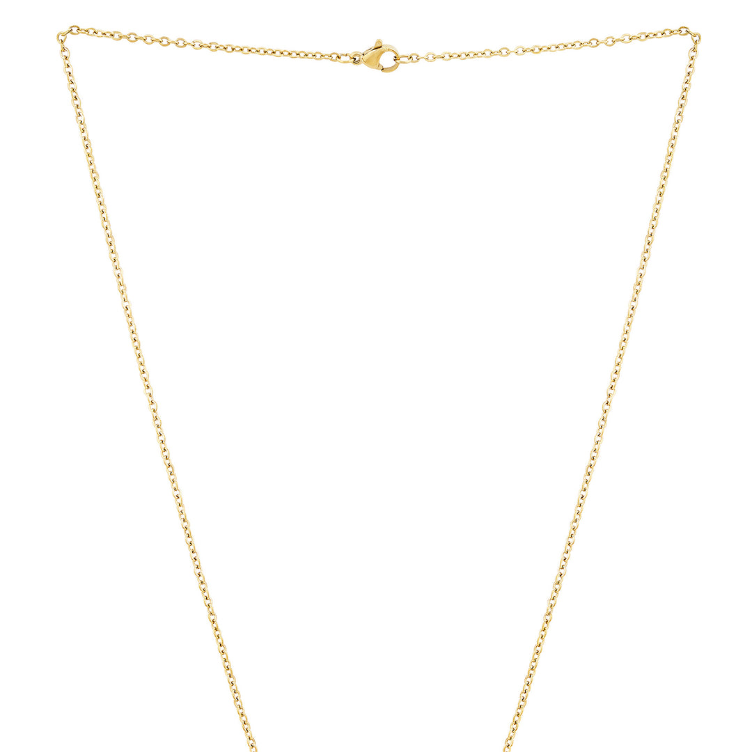 Brave Gold Women's Round Mantra Necklace