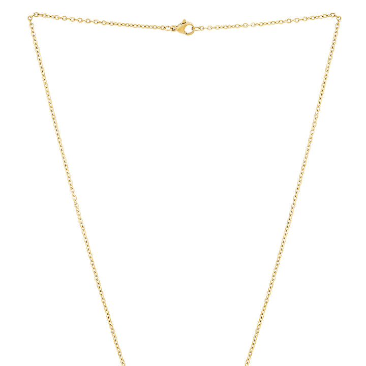 Brave Gold Women's Round Mantra Necklace