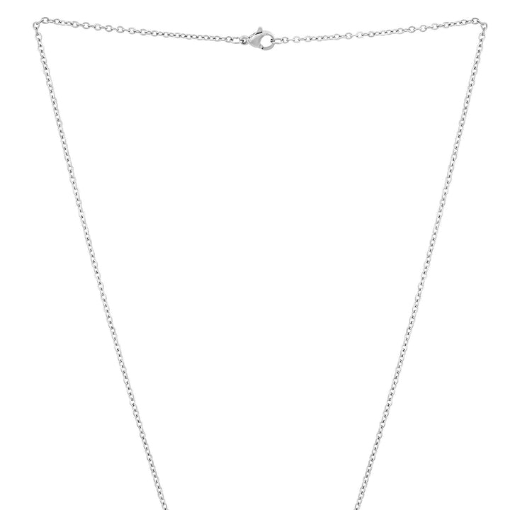 Brave Silver Women's Round Mantra Necklace