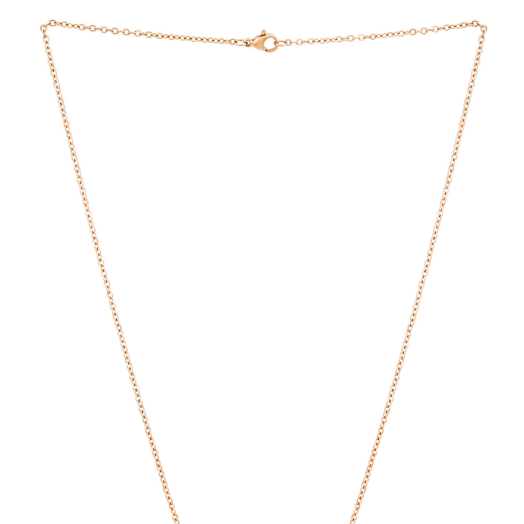 Hope Rose Gold Women's Round Mantra Necklace