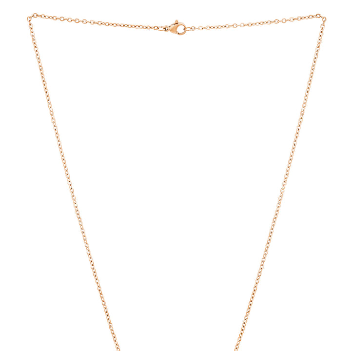 Hope Rose Gold Women's Round Mantra Necklace