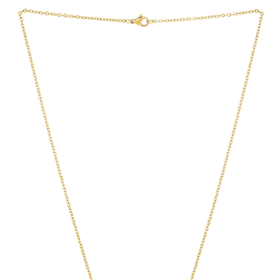 Hope Gold Women's Round Mantra Necklace