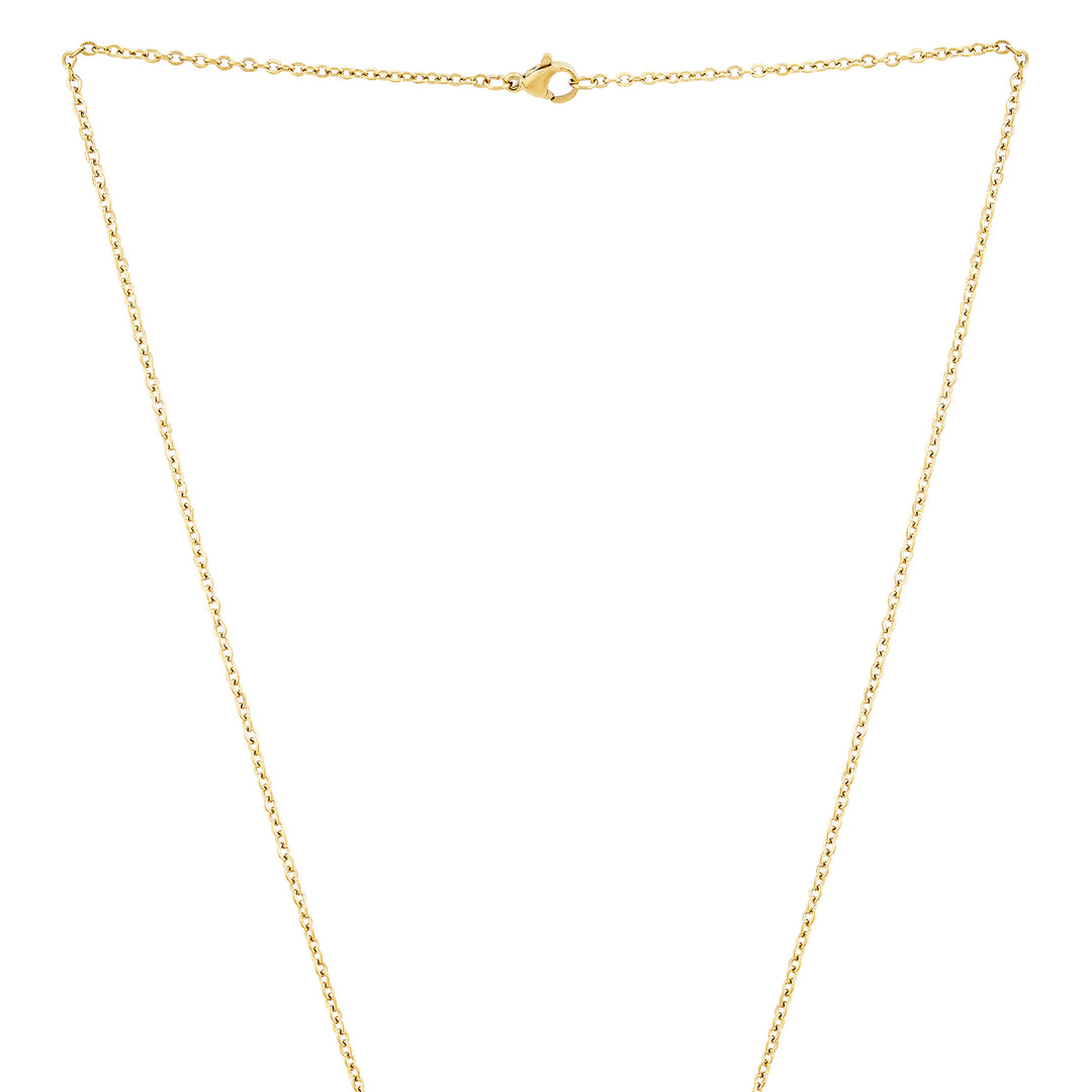 Happy Gold Women's Round Mantra Necklace