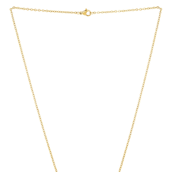 Happy Gold Women's Round Mantra Necklace