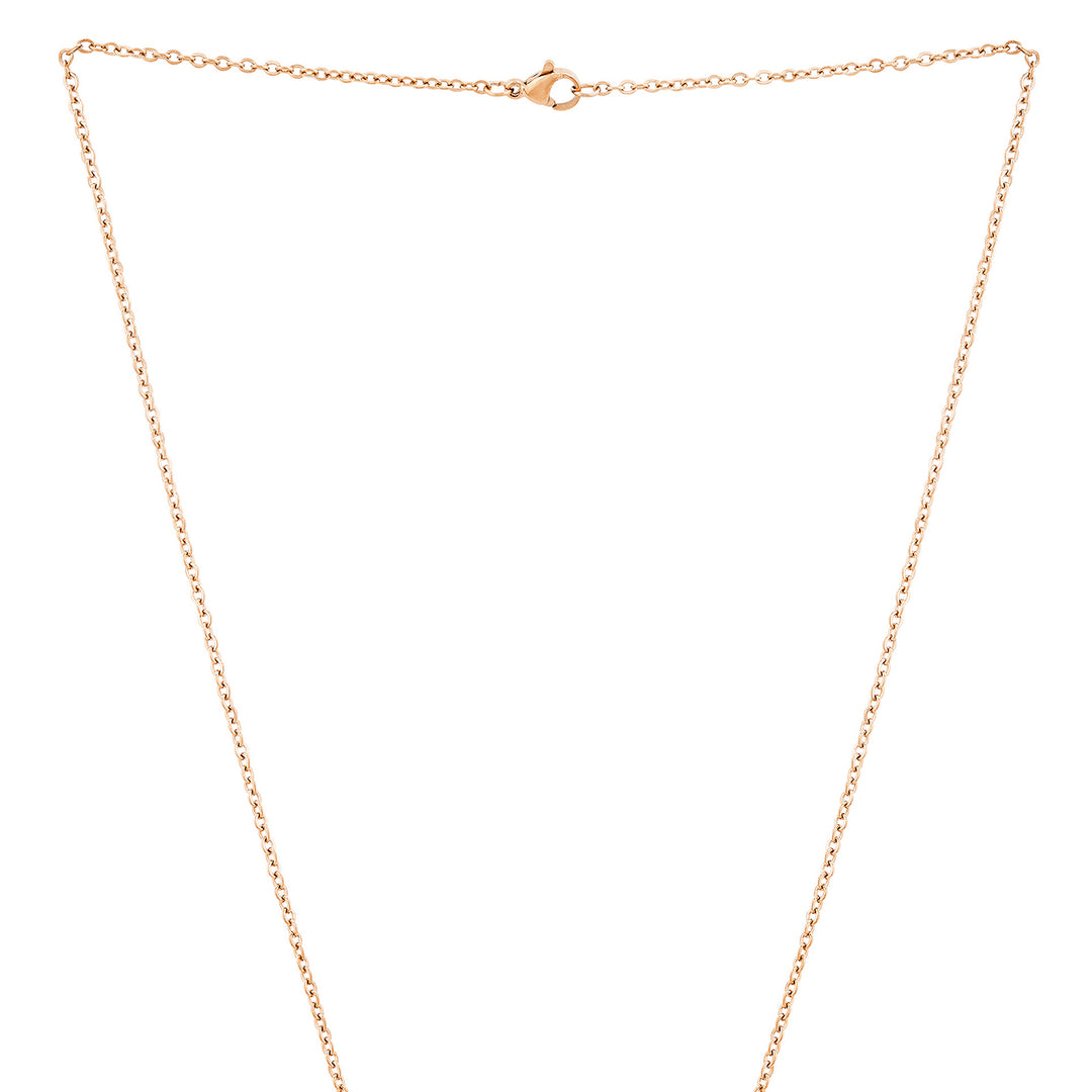 Manifest Rose Gold Women's Round Mantra Necklace