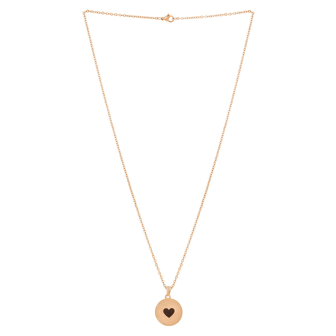 Heart Rose Gold RoundWomen's Round Mantra Necklace