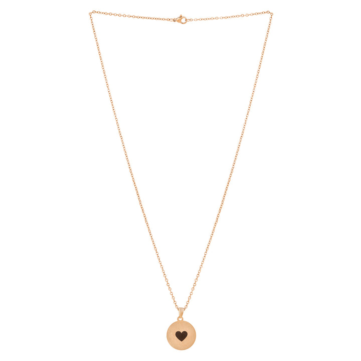 Heart Rose Gold RoundWomen's Round Mantra Necklace