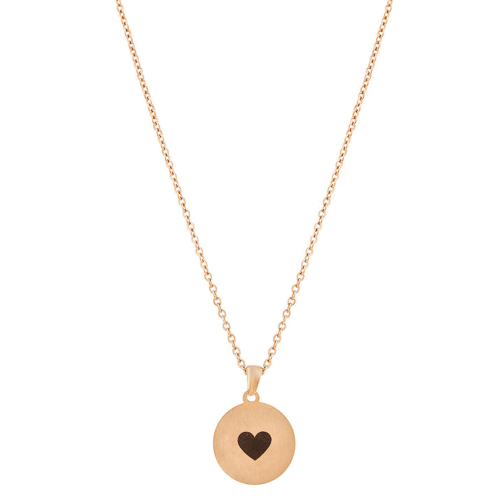 Heart Rose Gold RoundWomen's Round Mantra Necklace