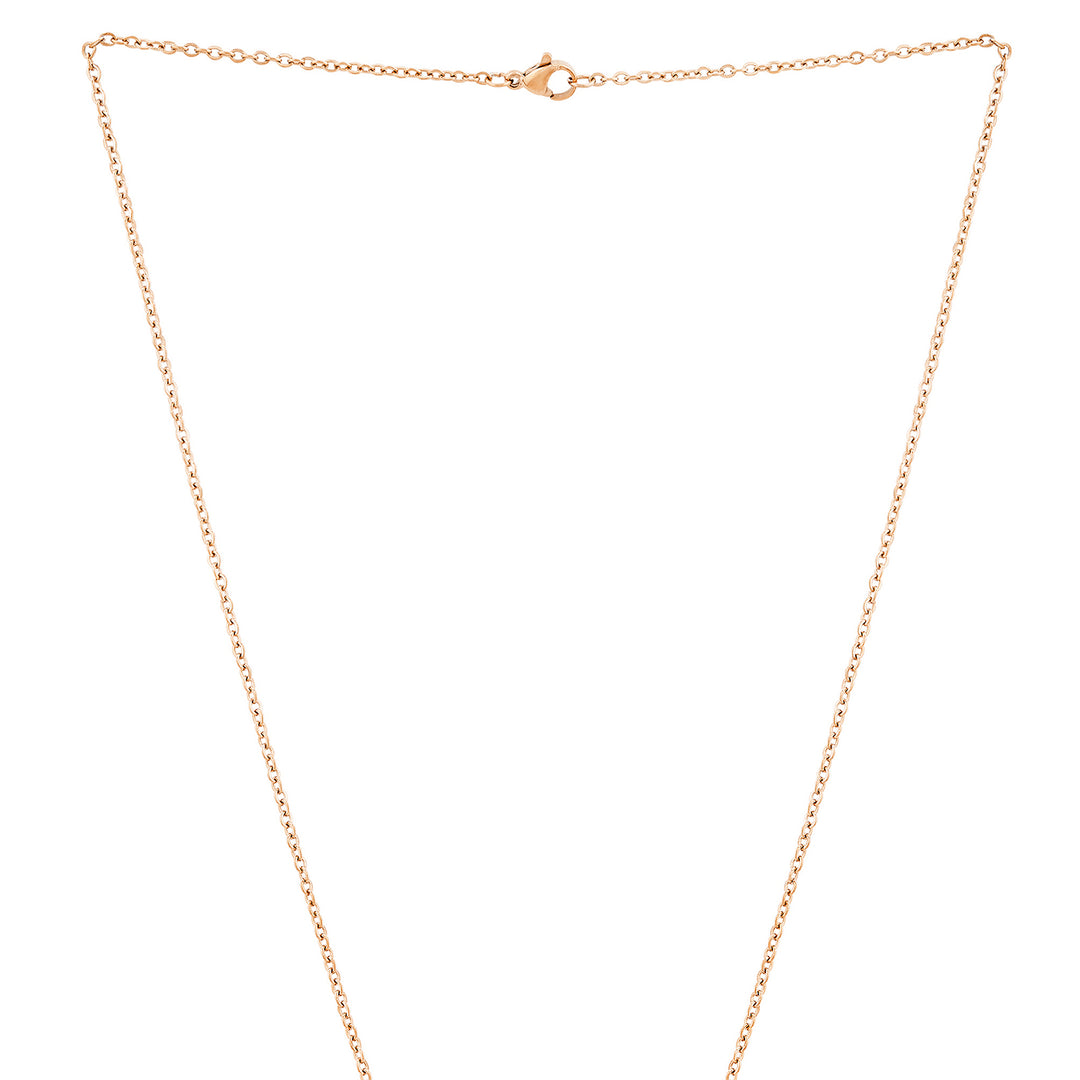 Heart Rose Gold RoundWomen's Round Mantra Necklace