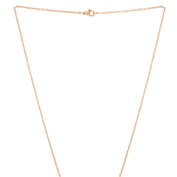 Heart Rose Gold RoundWomen's Round Mantra Necklace