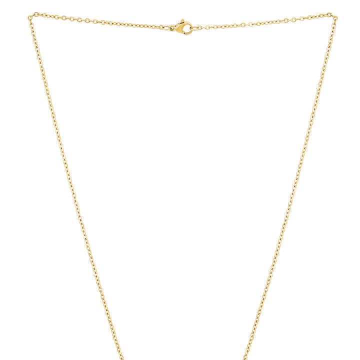 Heart Gold Women's Round Mantra Necklace