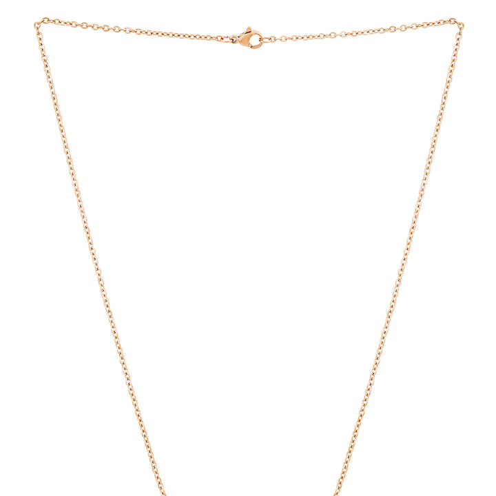 11:11 Rose Gold Women's Round Mantra Necklace
