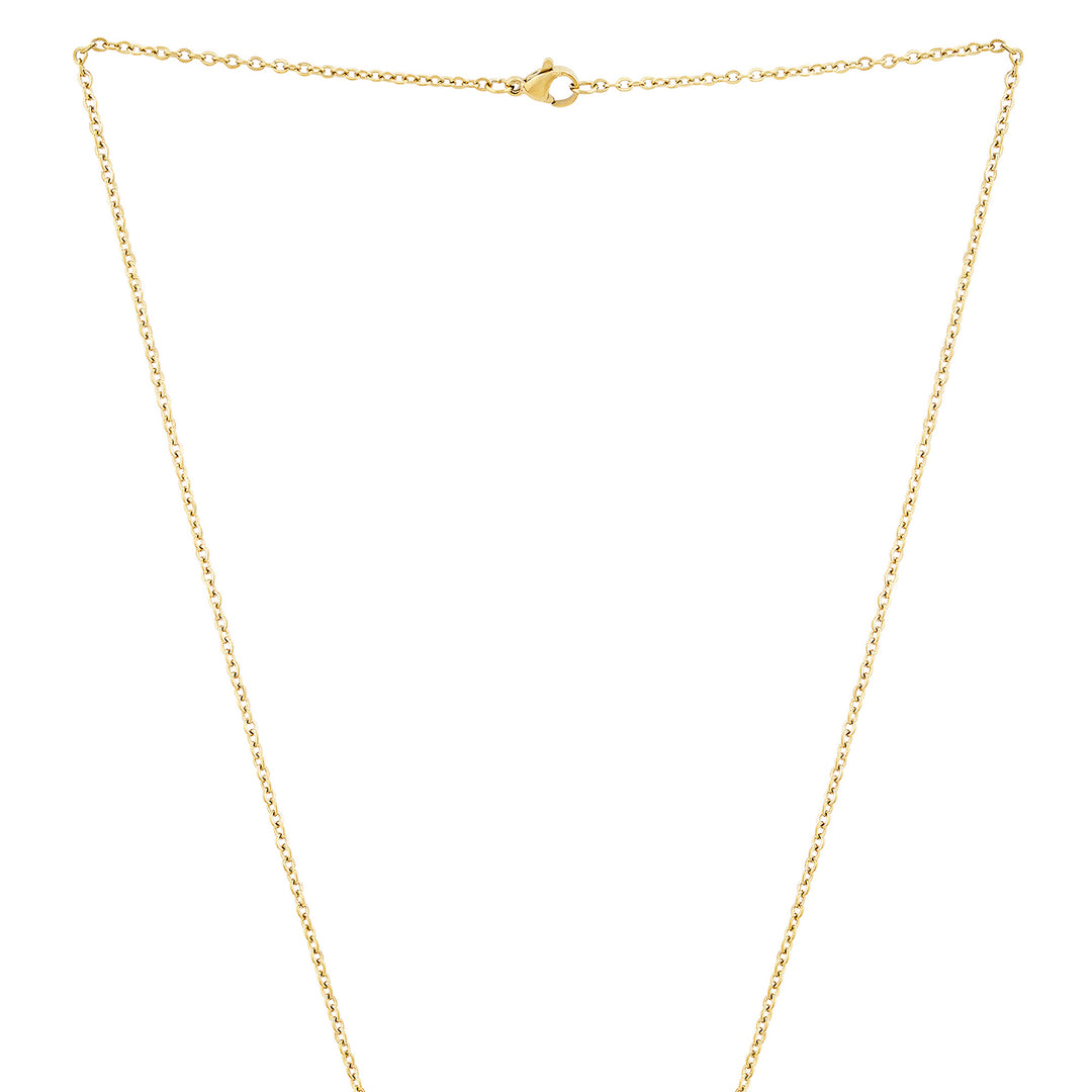 Flora Gold Women's Round Mantra Necklace