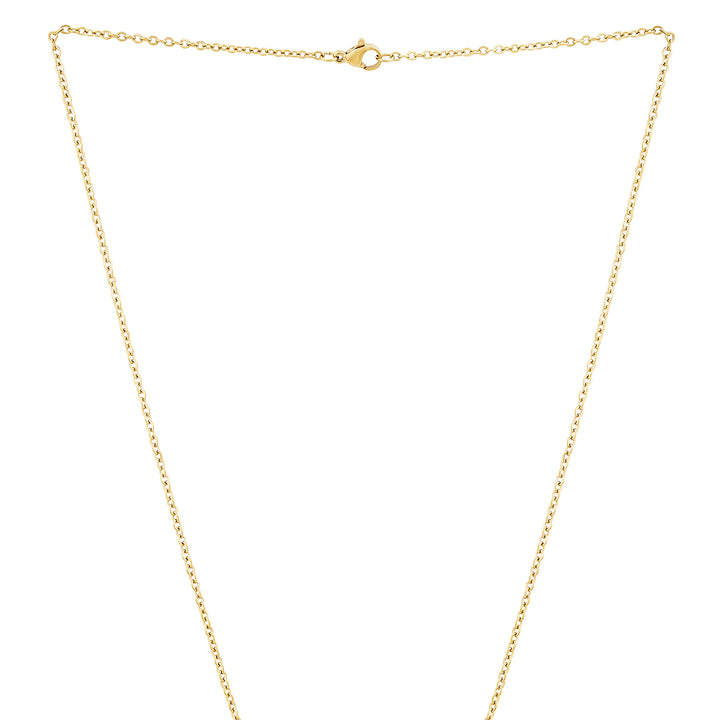 Flora Gold Women's Round Mantra Necklace