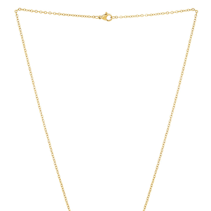 Sun & Moon Gold Women's Round Mantra Necklace