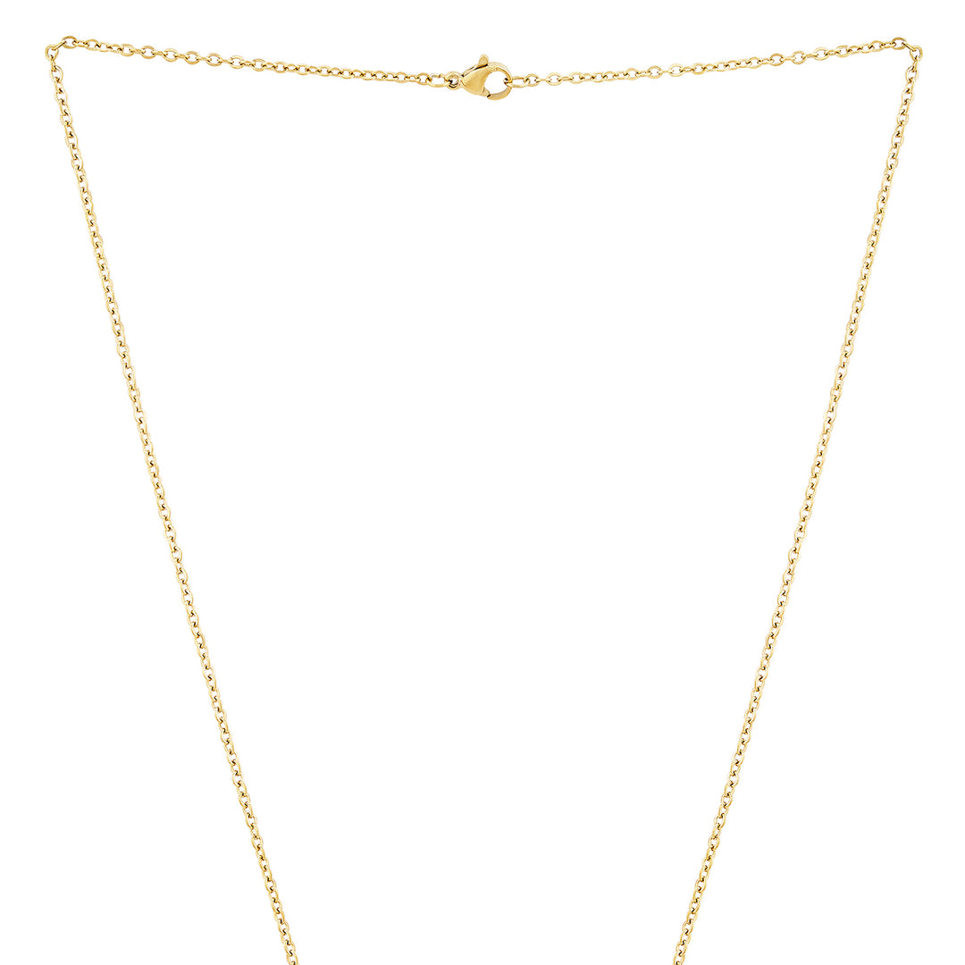 Evil Eye Gold Women's Round Mantra Necklace