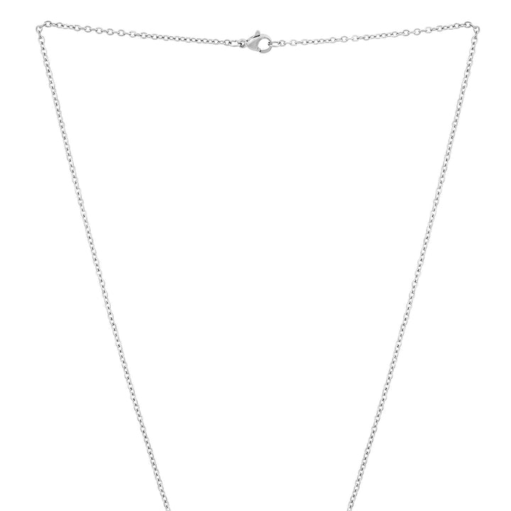 Evil Eye Silver Women's Round Mantra Necklace