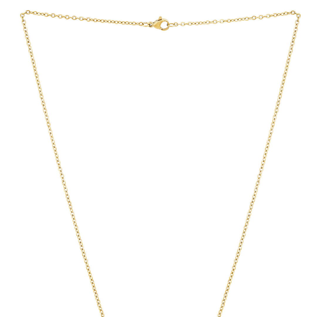 One World Gold Women's Round Mantra Necklace