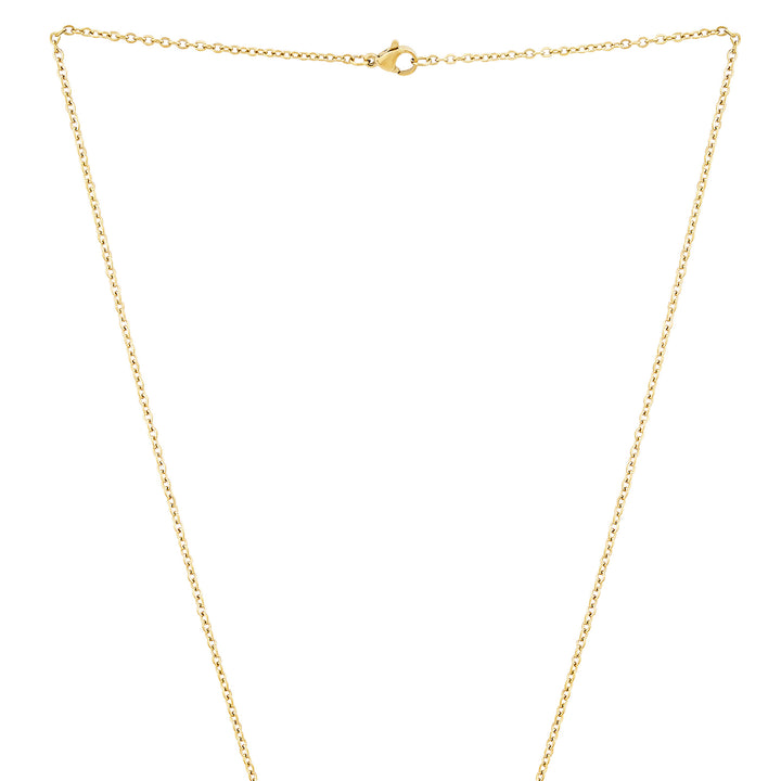 One World Gold Women's Round Mantra Necklace