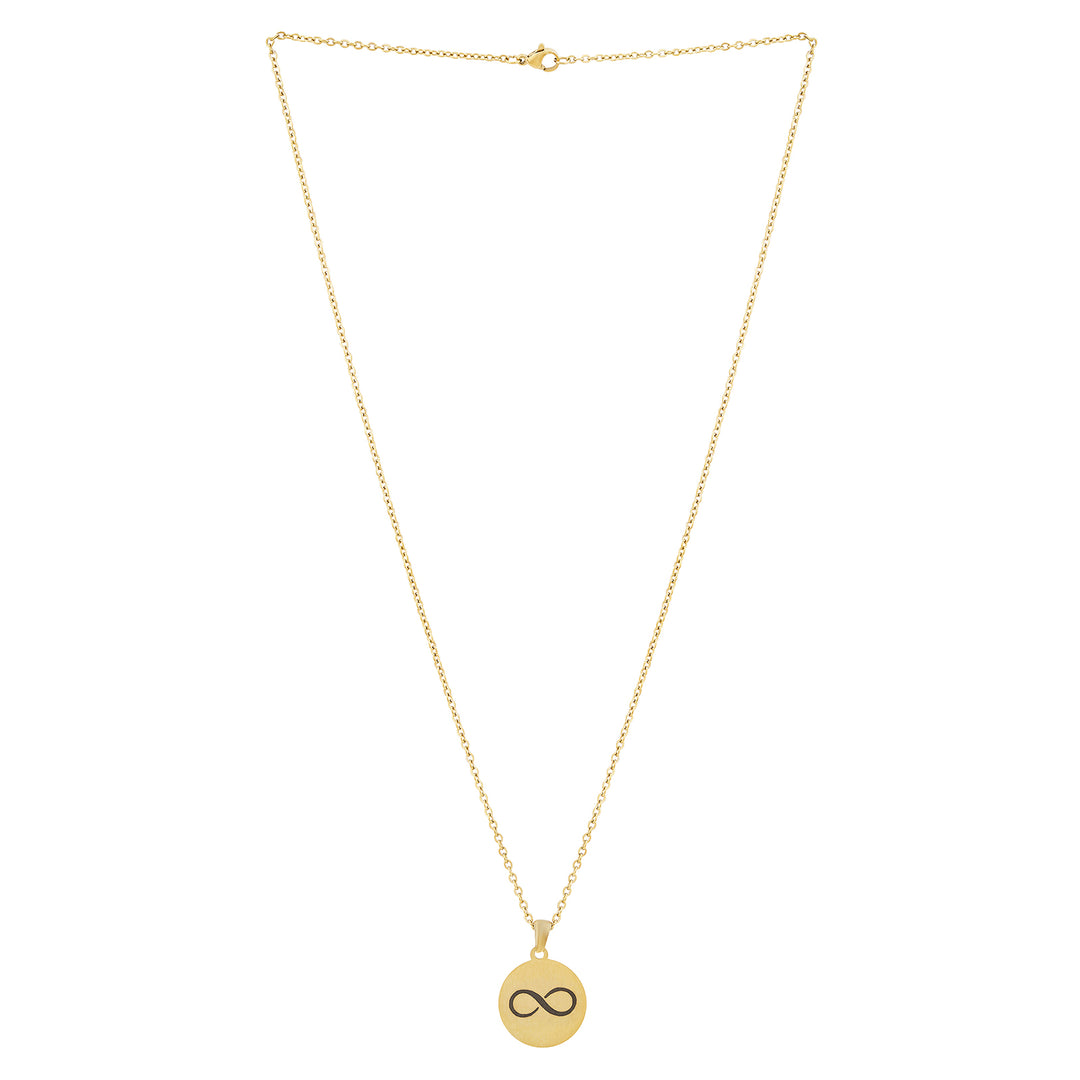 Infinity Gold Women's Round Mantra Necklace