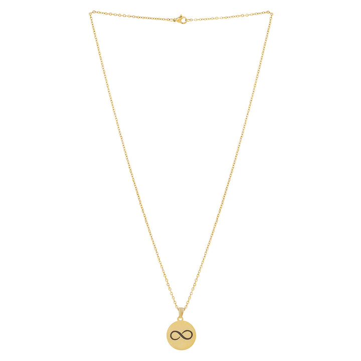 Infinity Gold Women's Round Mantra Necklace