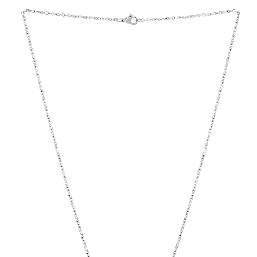 Infinity Silver Women's Round Mantra Necklace