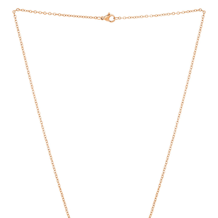 Joker & Witch Rose Gold Women's Round Mantra Necklace