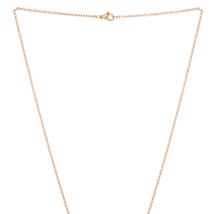 Butterfly Rose Gold Women's Round Mantra Necklace
